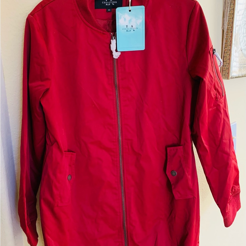 LA coalition rain jacket with lining size medium